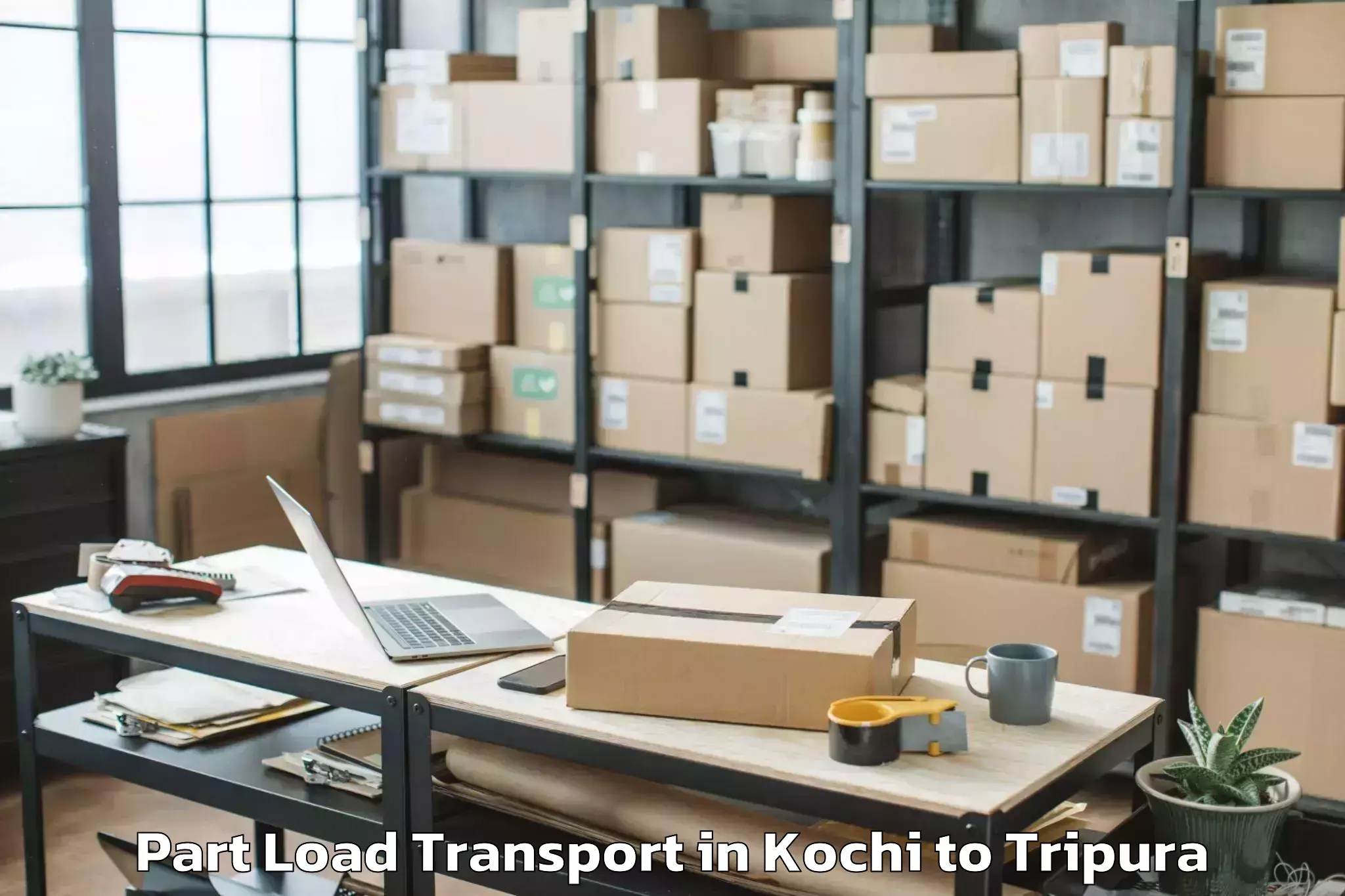 Affordable Kochi to Gournagar Part Load Transport